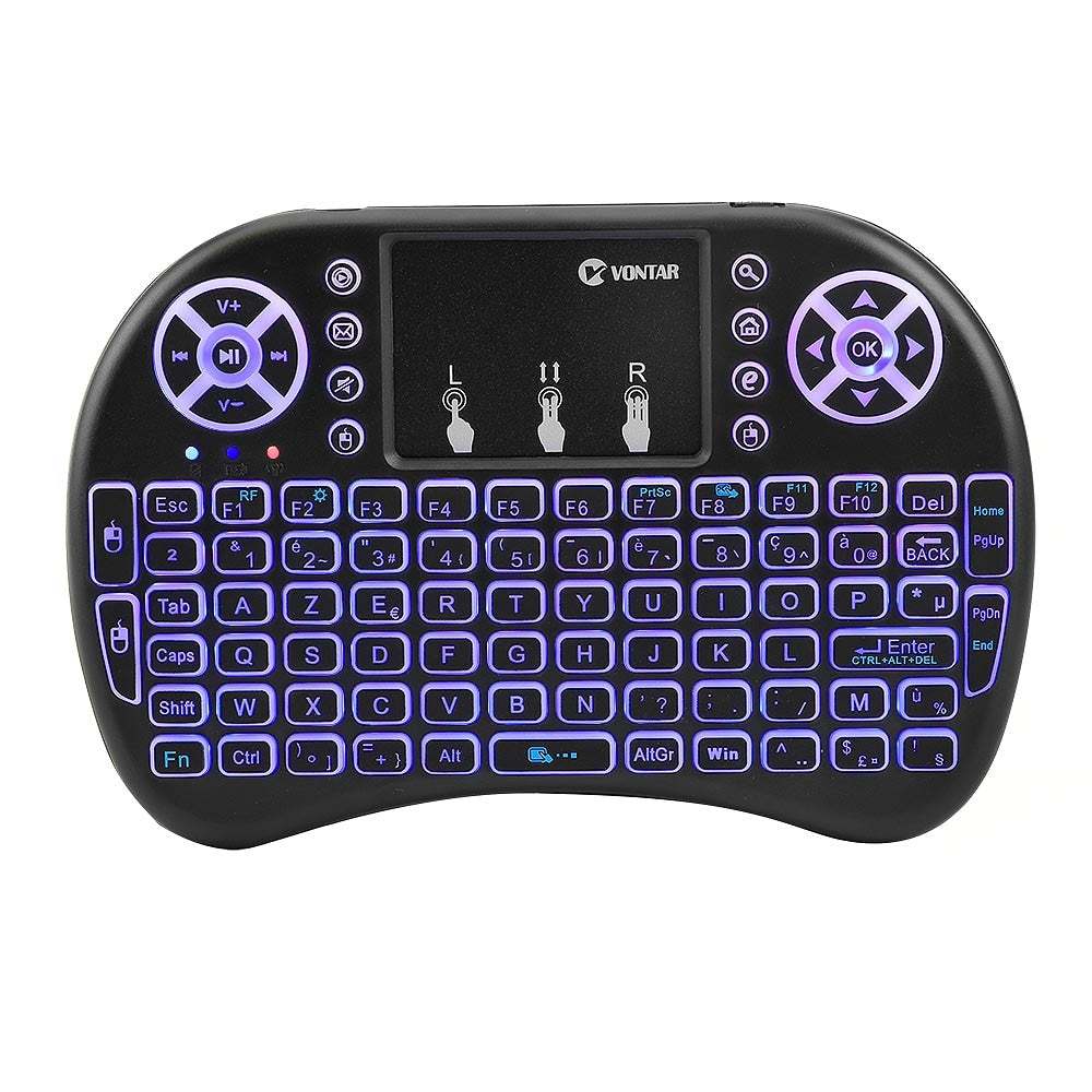 Teclado Inalámbrico Mini i8+ 2.4GHz — Touchpad y Retroiluminación