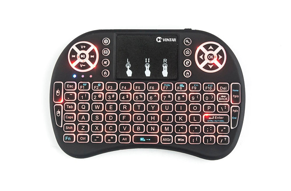 Teclado Inalámbrico Mini i8+ 2.4GHz — Touchpad y Retroiluminación
