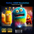 Proyector Inteligente 4K Android 11 — WiFi 6, 1080P, LED