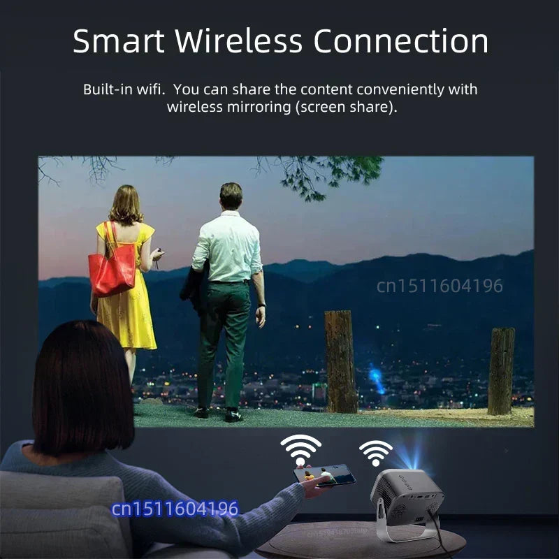Mini Proyector WiFi Portátil — Home Theater