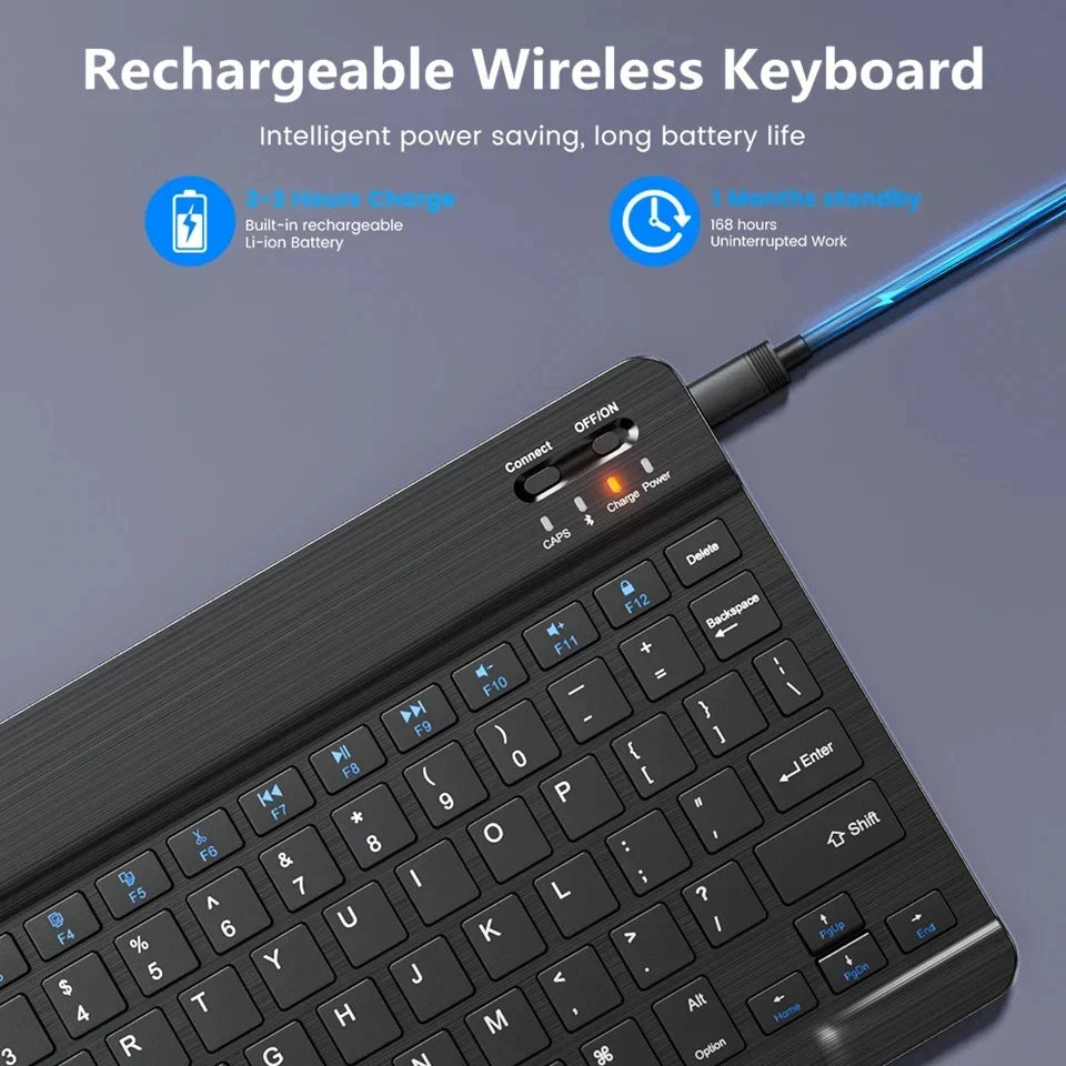 Kit Teclado y Ratón Bluetooth Inalámbrico — iPad, Mac, PC y Android