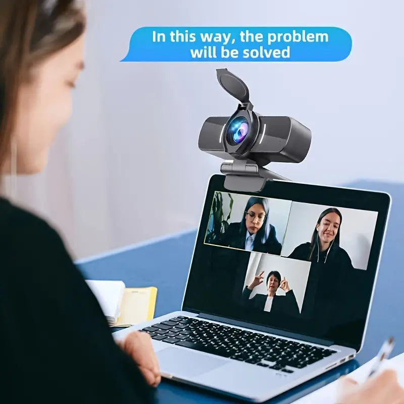 Webcam HD 1080P con Micrófono Integrado — Videollamadas Claras