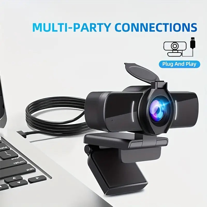 Webcam HD 1080P con Micrófono Integrado — Videollamadas Claras